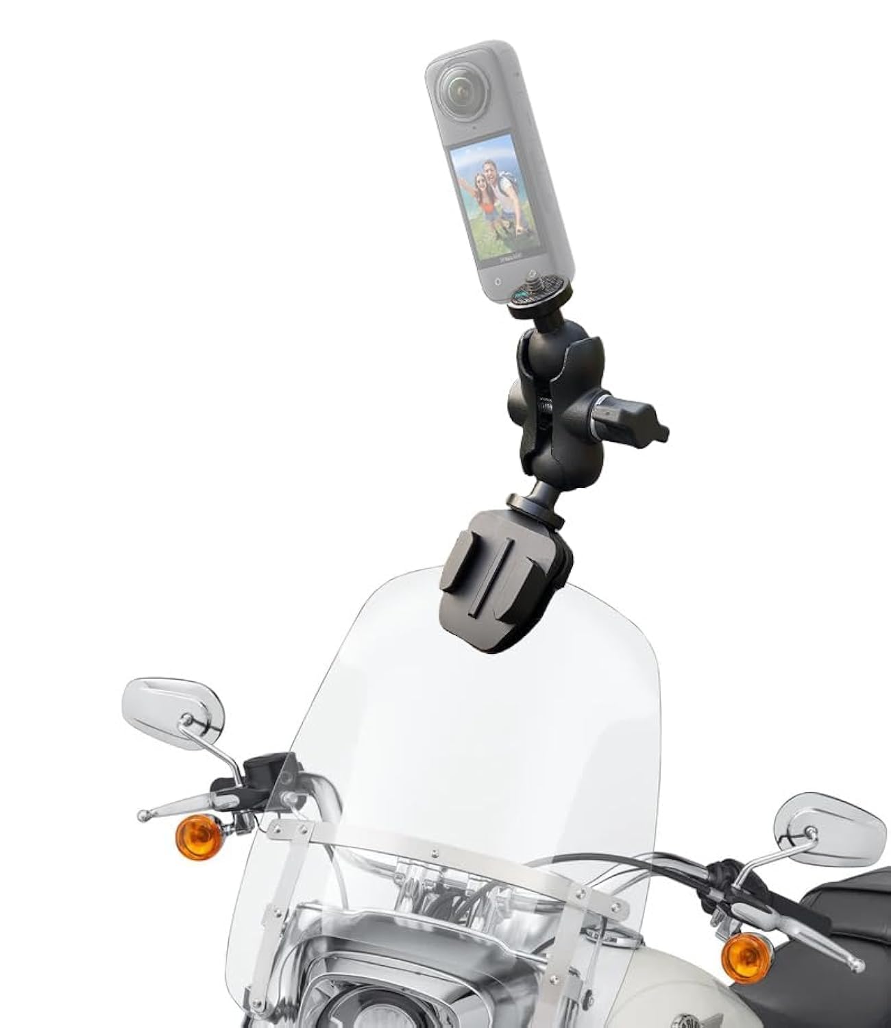 Motorrad Kamerahalterung Für Insta360 X5 - Alu-Windschutzscheiben-Montage