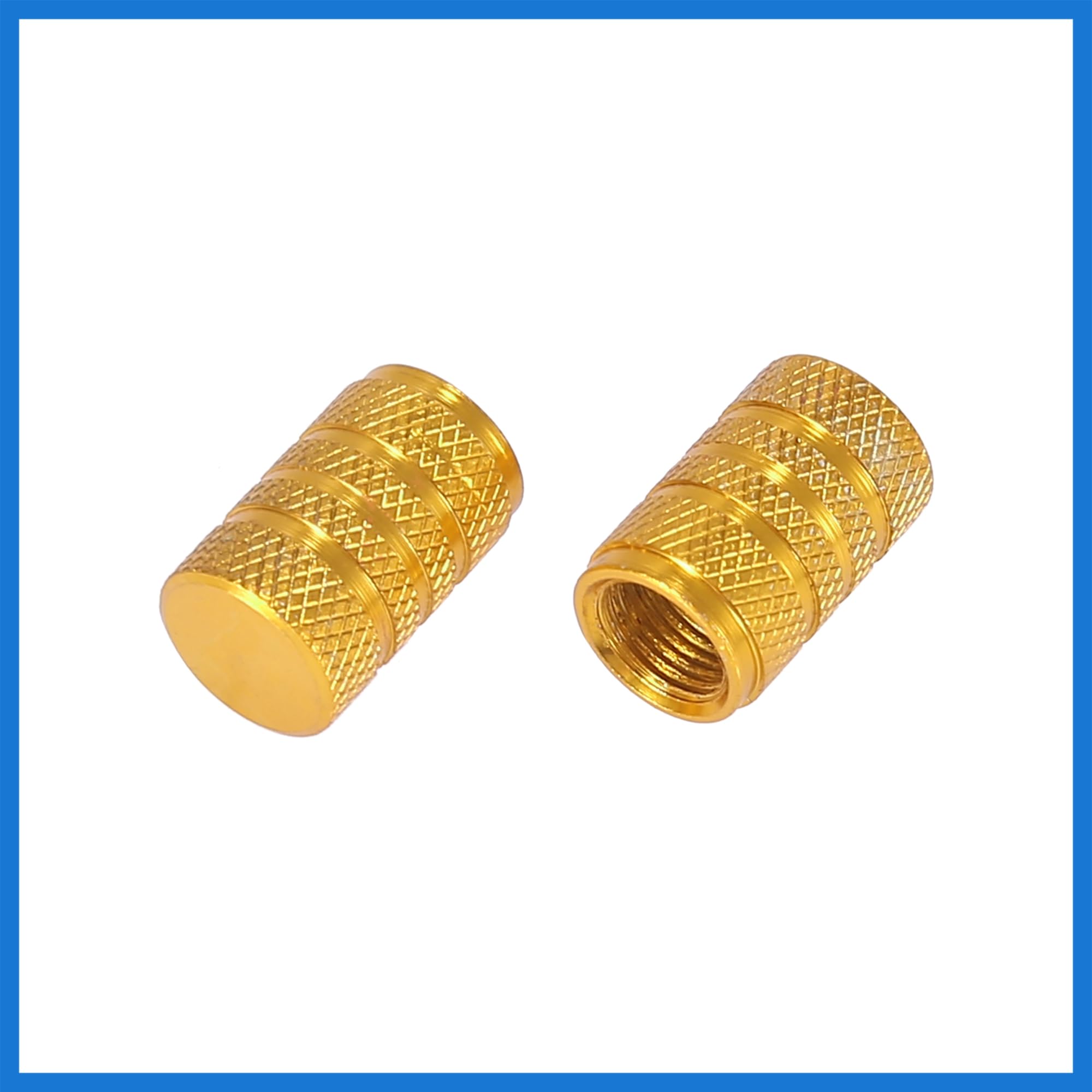 4pcs Round Car Tire Valve Stem Caps Tire Valve Dust Covers 7mm Universal Yellow Auto Accessories — view 5