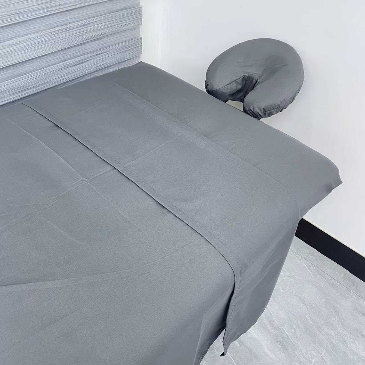 MRJ Microfiber Massage Sheet Set of 3 Pcs,for Massage Tables,Includes Massage Table Cover, Massage Fitted Sheet,and Massage Face Rest Cover,Sage