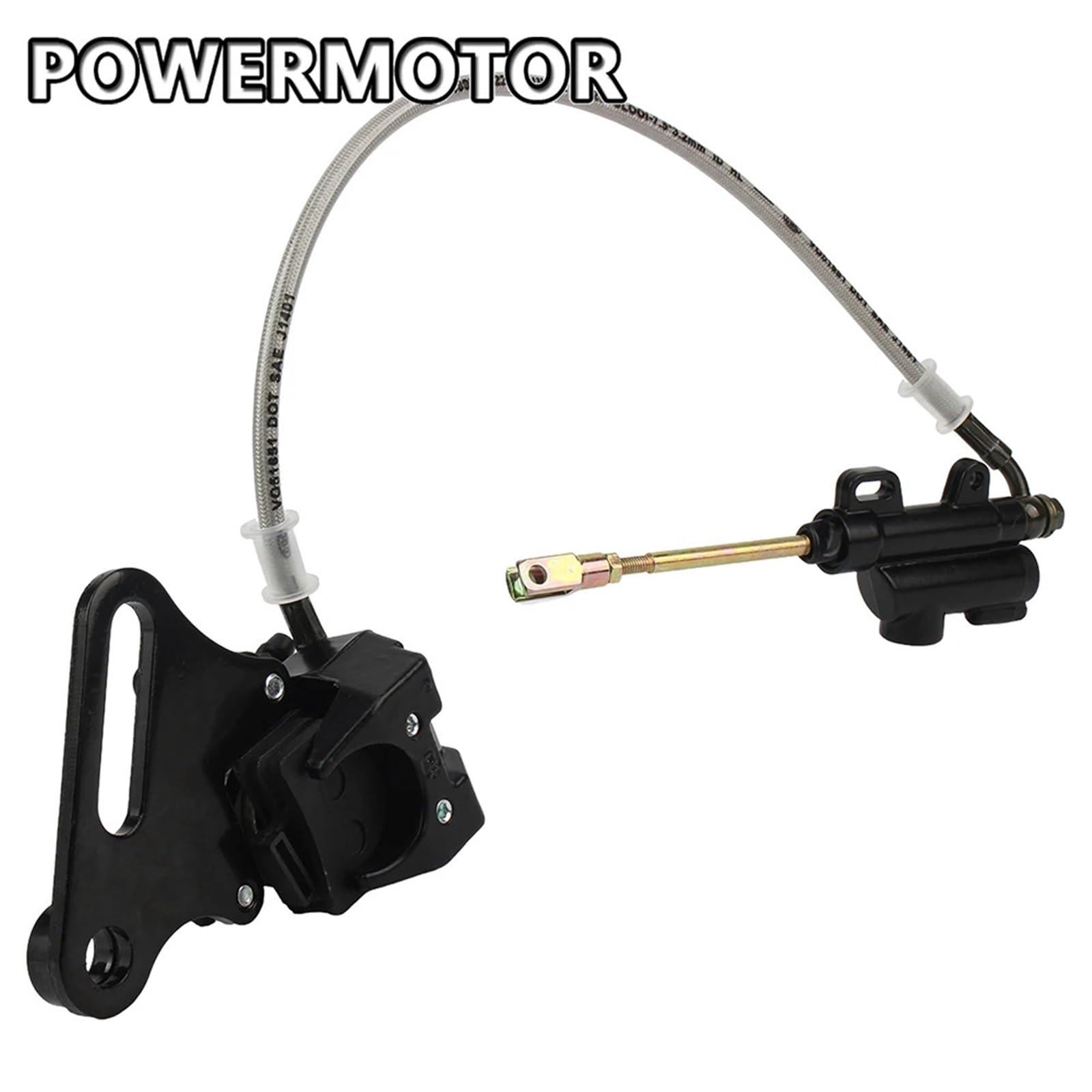 Tarcze hamulcowe do motocykli Zacisk hamulca tarczowego hydraulicznego motocrossowego 15 mm z cylindrem głównym i klockami hamulcowymi, układ hamulcowy 125 cm3-160 cm3 tarcza hamulcowa