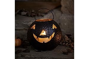 Lights4fun 7” Halloween Pumpkin Jack-A-Lantern Candle Light