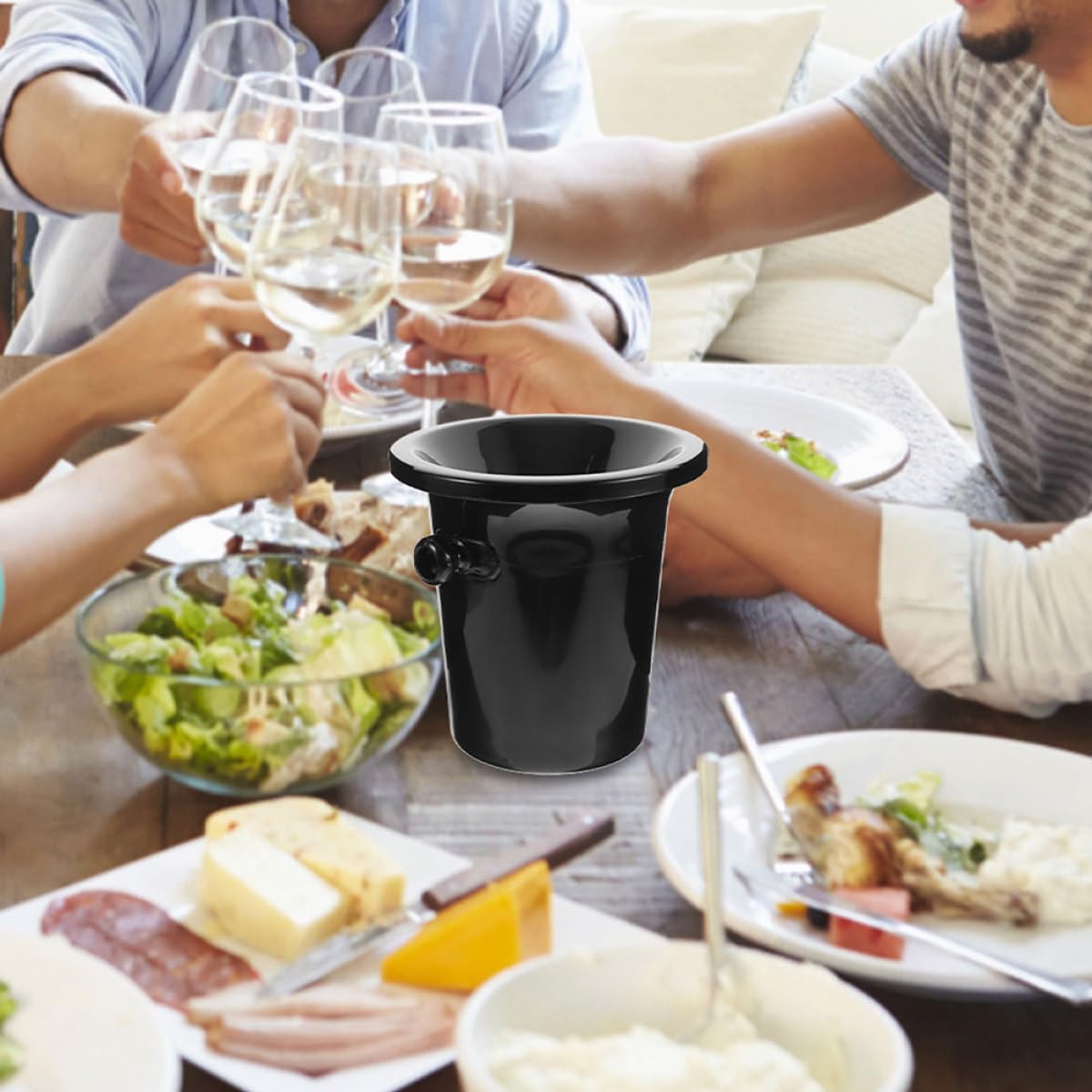 CALLARON Escupideras para Cata de Vinos Cubo de Hielo, 2 Unidades de Plástico PP, Uso Seguro y Compacto para Multiusos