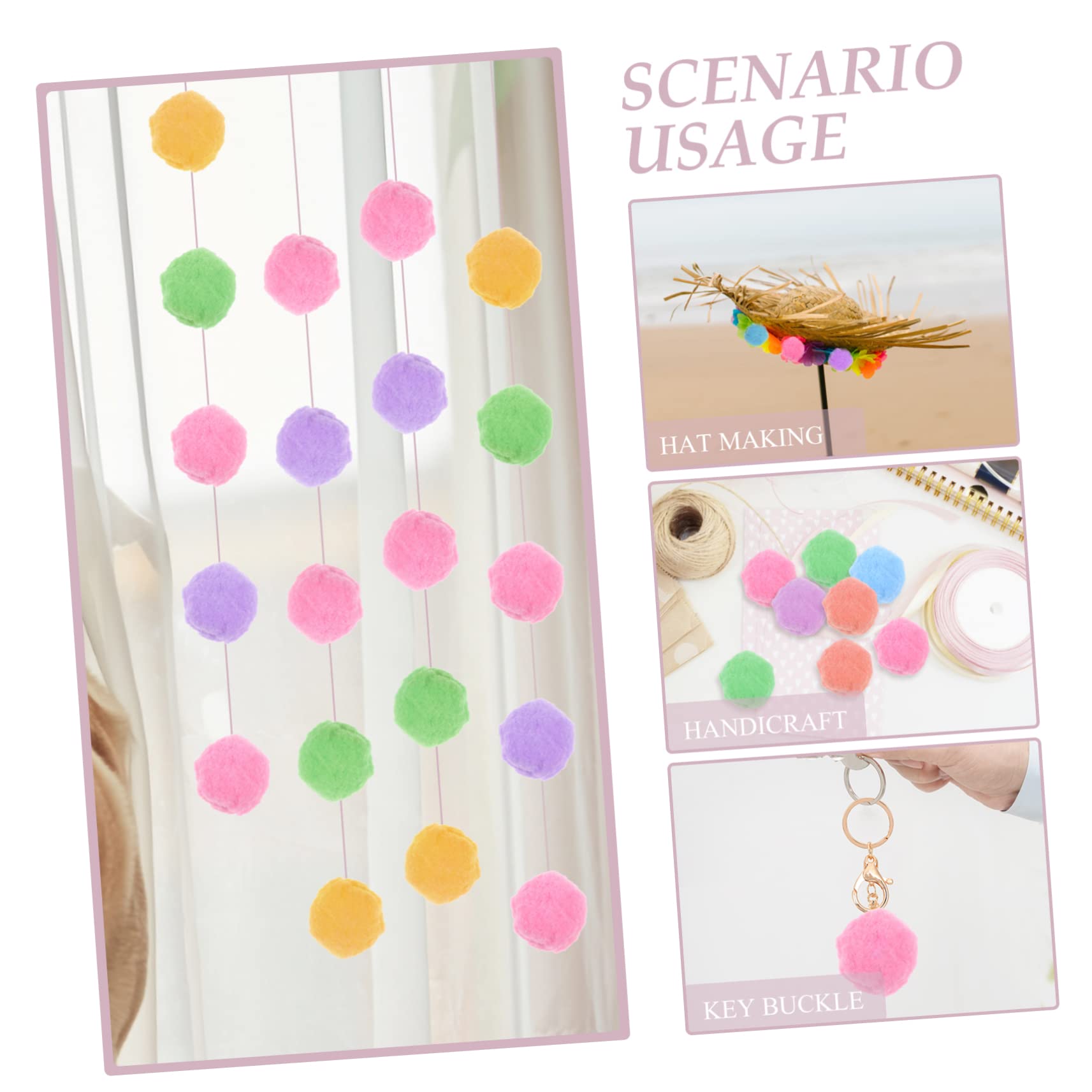 SEWACC 200piezas Pompones De Para Manualidades Bolas De Peluche Accesorios De Decoración Para Ropa Calzado y Joyas