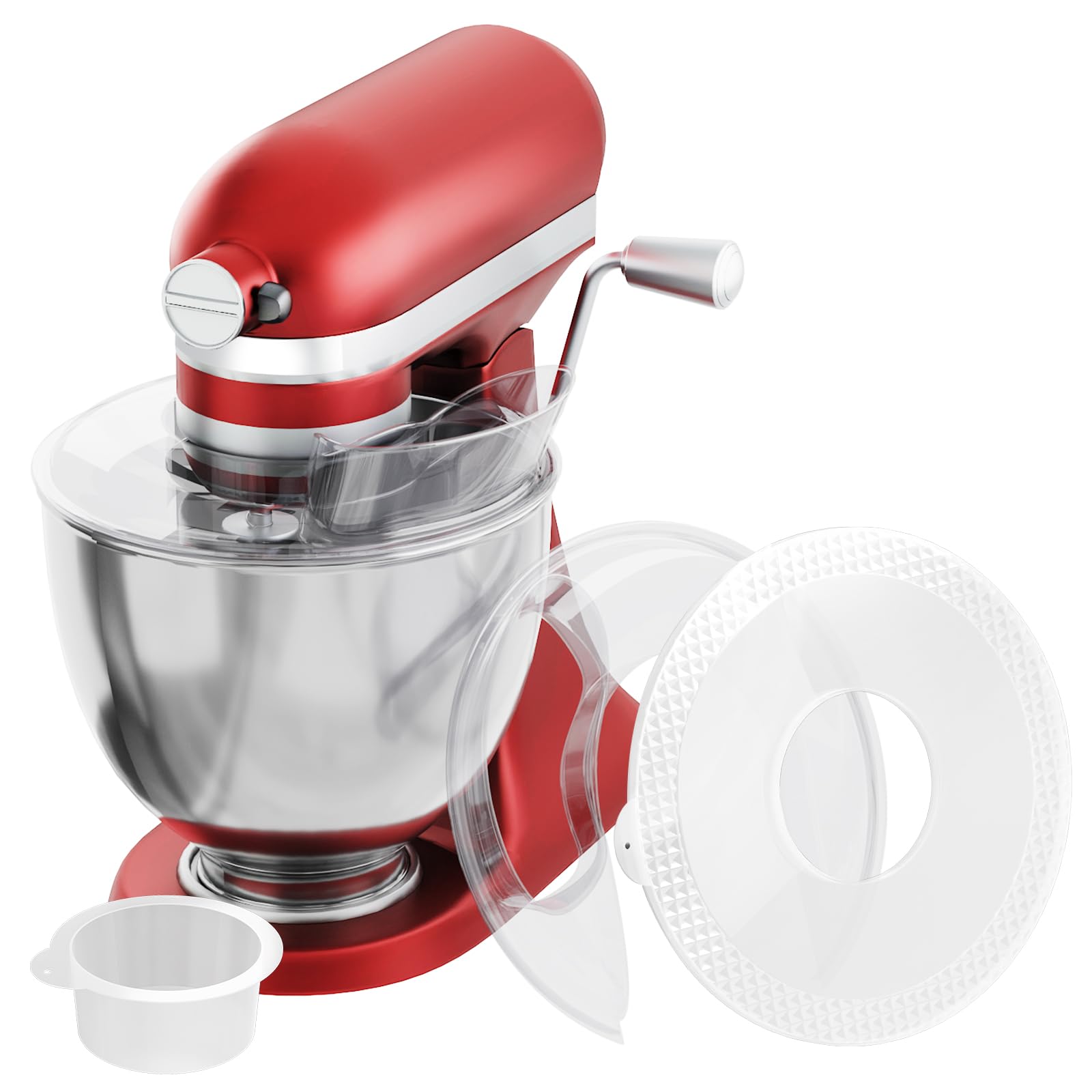 XINCAN Pouring Shield for Kitchen aid 4.5 and 5 quart polished or brushed stainless steel tilt head stand mixer bowls ONLY. Compatible With KN1PS