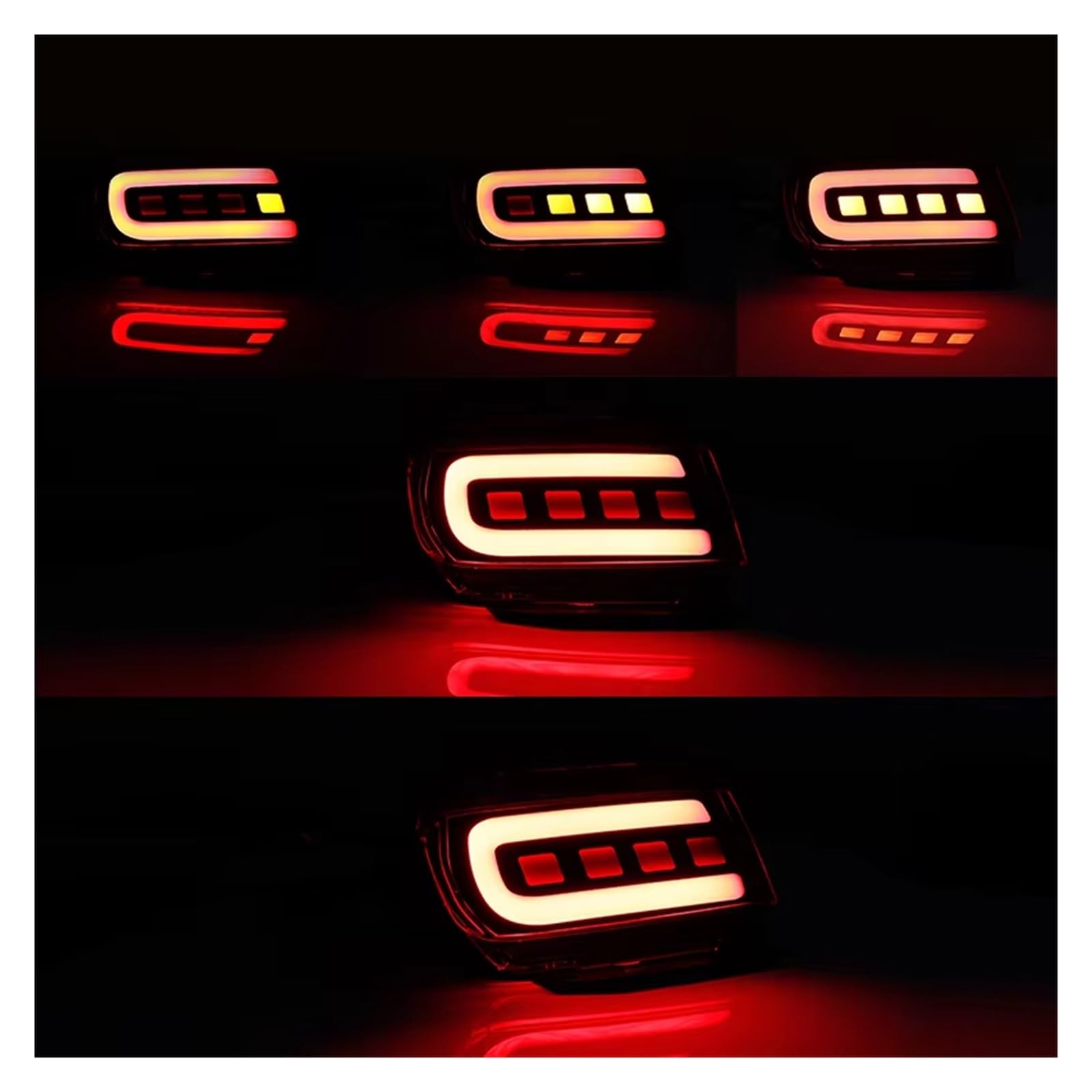 Faro Trasero Para Toyota Para Land Para Cruiser Para Prado 150 Para LC150 Reflectoras Parachoques Luces Freno Traseras Luces Antiniebla Traseras(Red Lens)