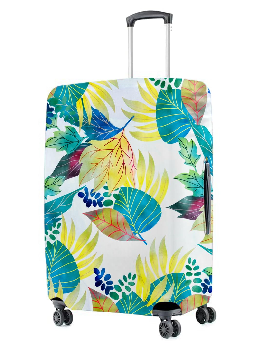 Cortina Polyester Luggage Cover Trolley Travel Covers Washable Dust Proof Anti-Scratch Suitcase Protector, Large-Yellow-Green