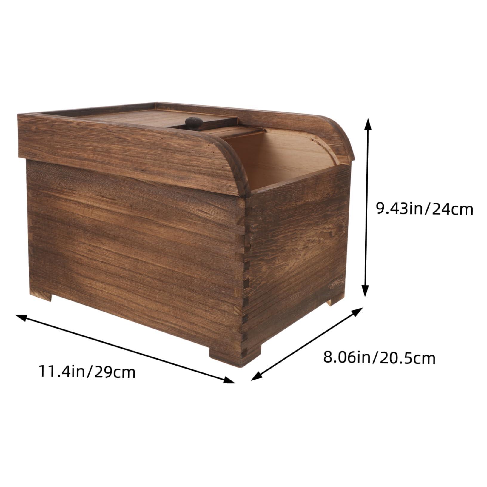IMIKEYA Conteneur de Stockage de Riz en Bois 5kg Couleur Café