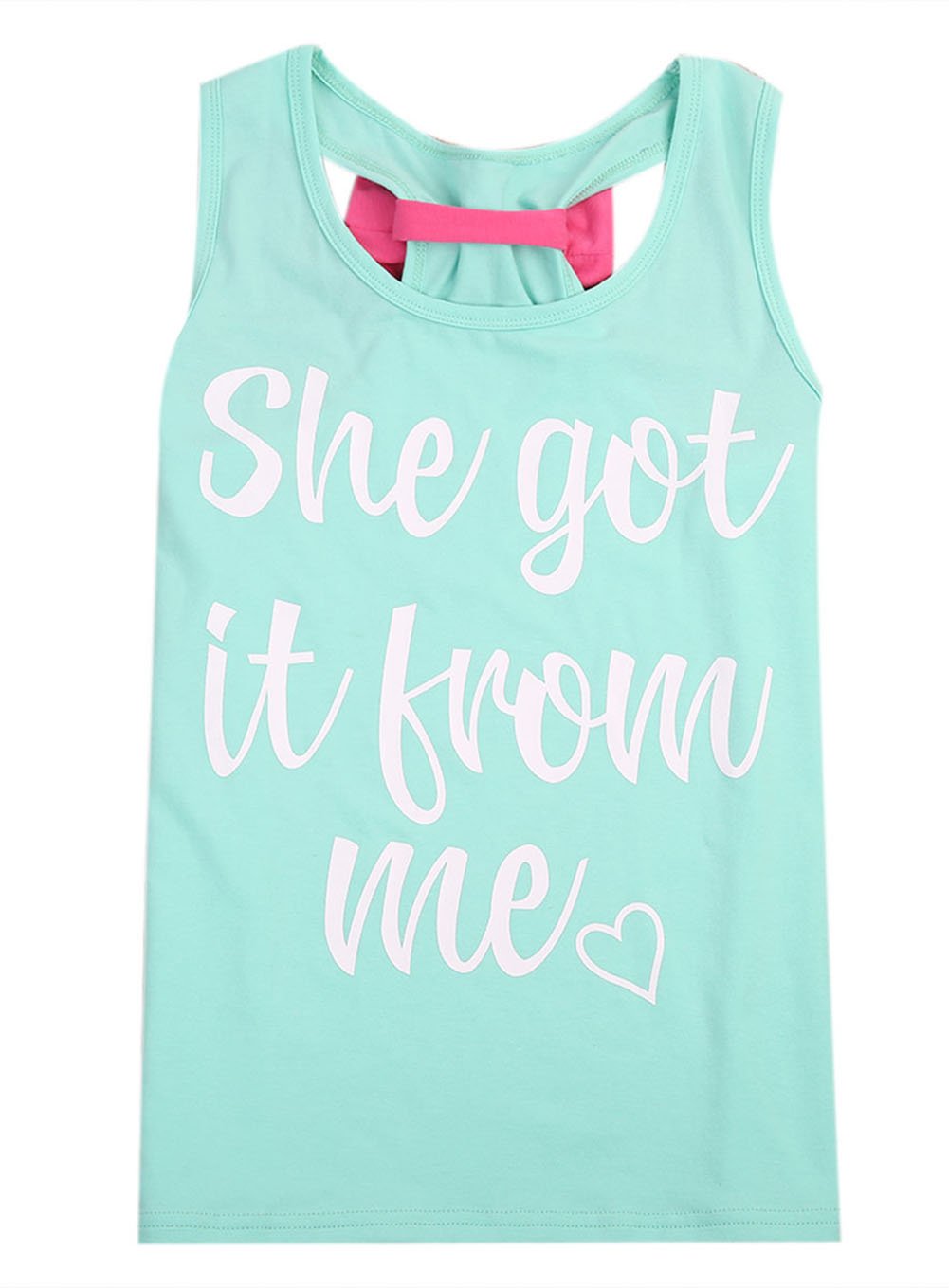 Mother and Daughter Casual Vest Tank Shirt Tops Family Matching Clothes