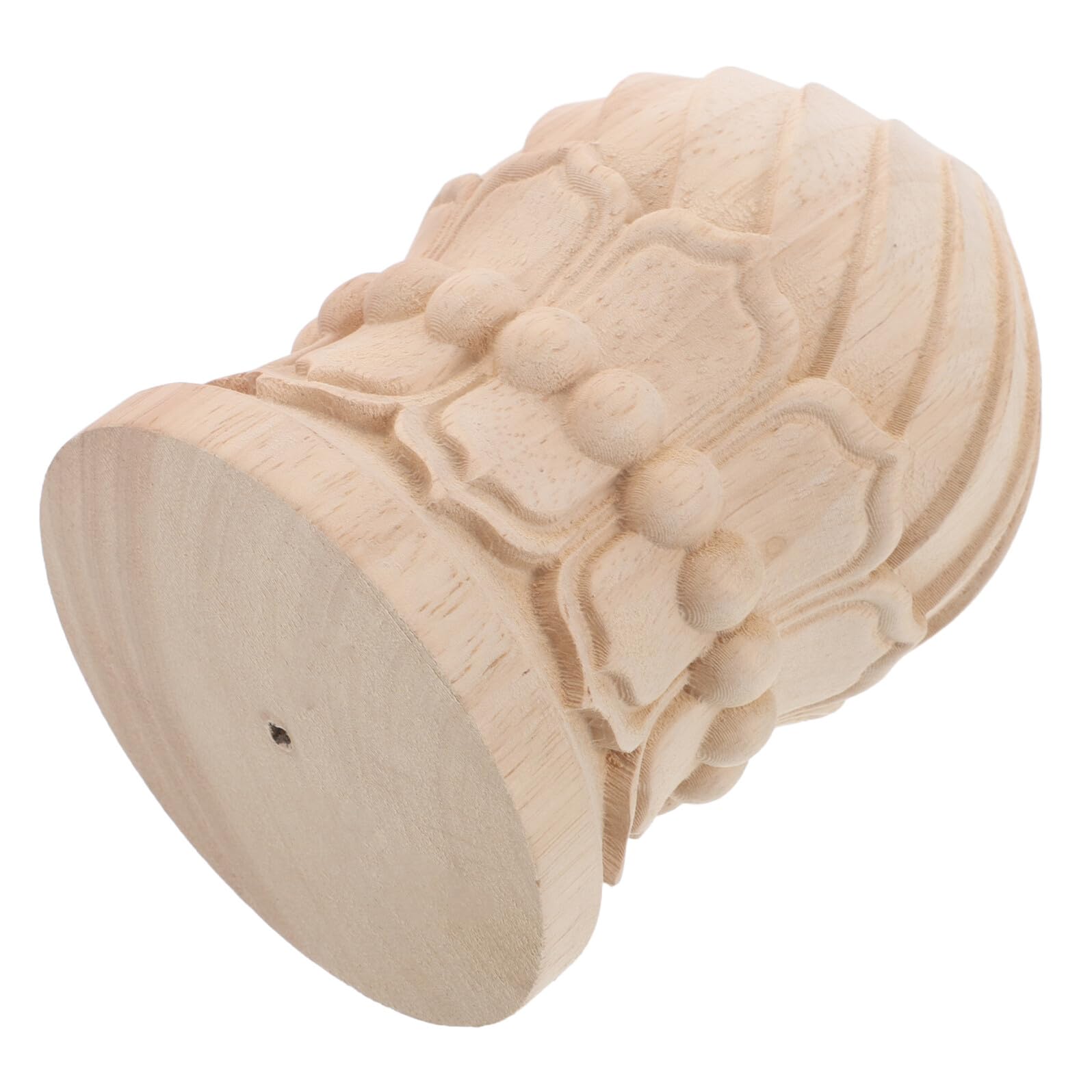 Fleuron rustique en bois sculpté GARVALON pour poteau d'escalier et finition de clôture