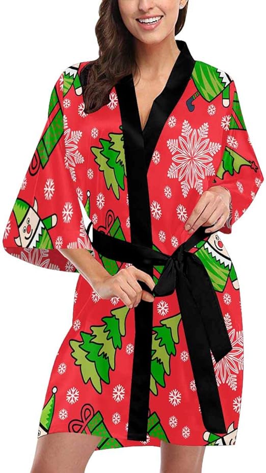 InterestPrint Custom Snowflake Elf Christmas tree Women