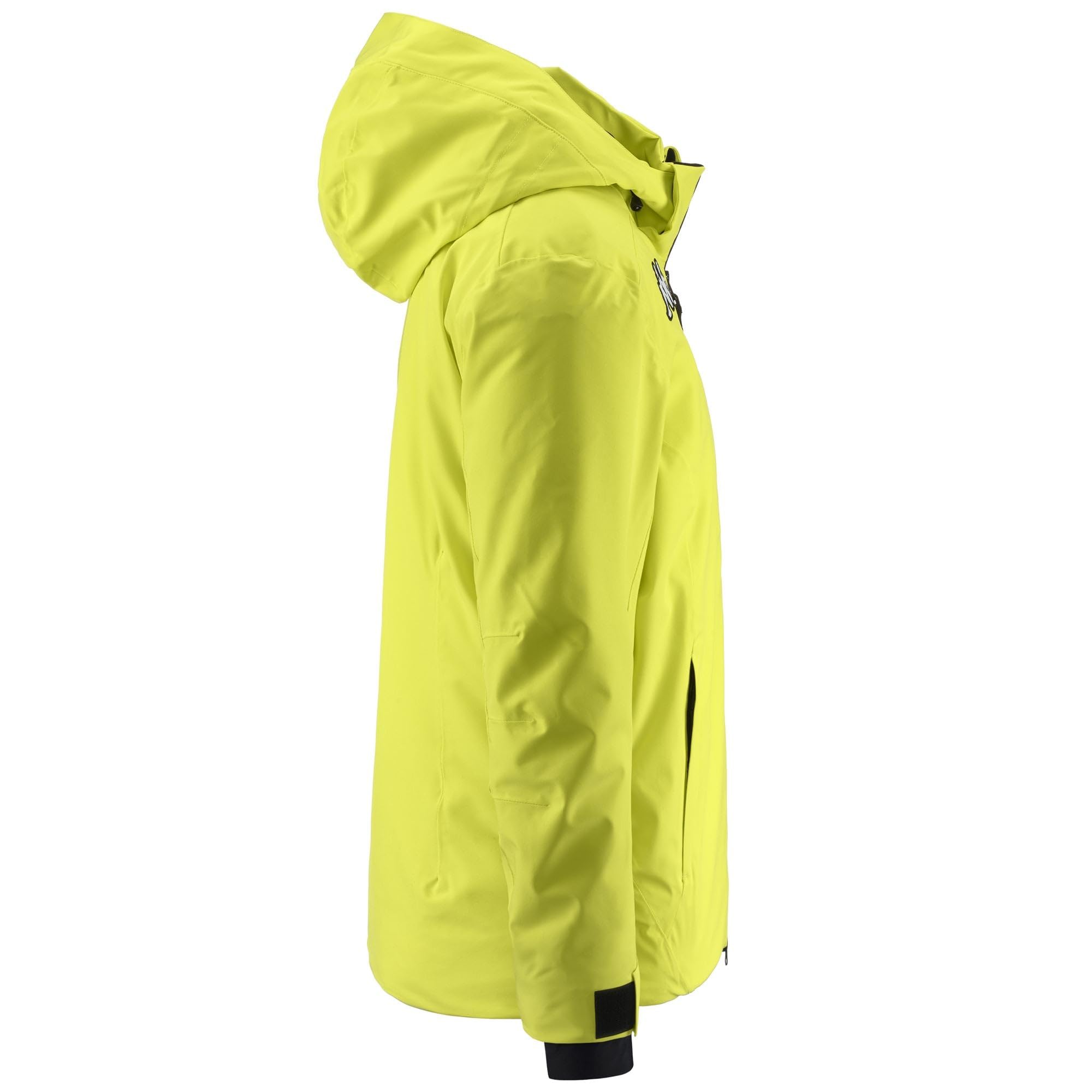 Kappa – Giacca Imbottita Uomo in Tessuto Stretch, Slim Fit, Waterproof 10000 mm, Cappuccio Staccabile, Zip di Ventilazione, Logo Omini Ricamato