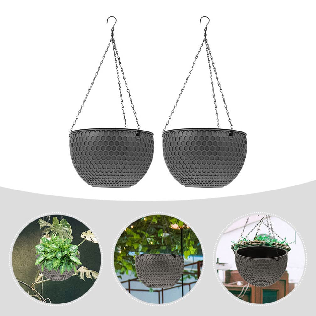 Cabilock 2pièces Paniers Suspendus Plastique pour Plantes Cache-Pots Nid Abeille pour Jardin Et Décoration Murale pour Fleurs Et Plantes Succulentes Modèle
