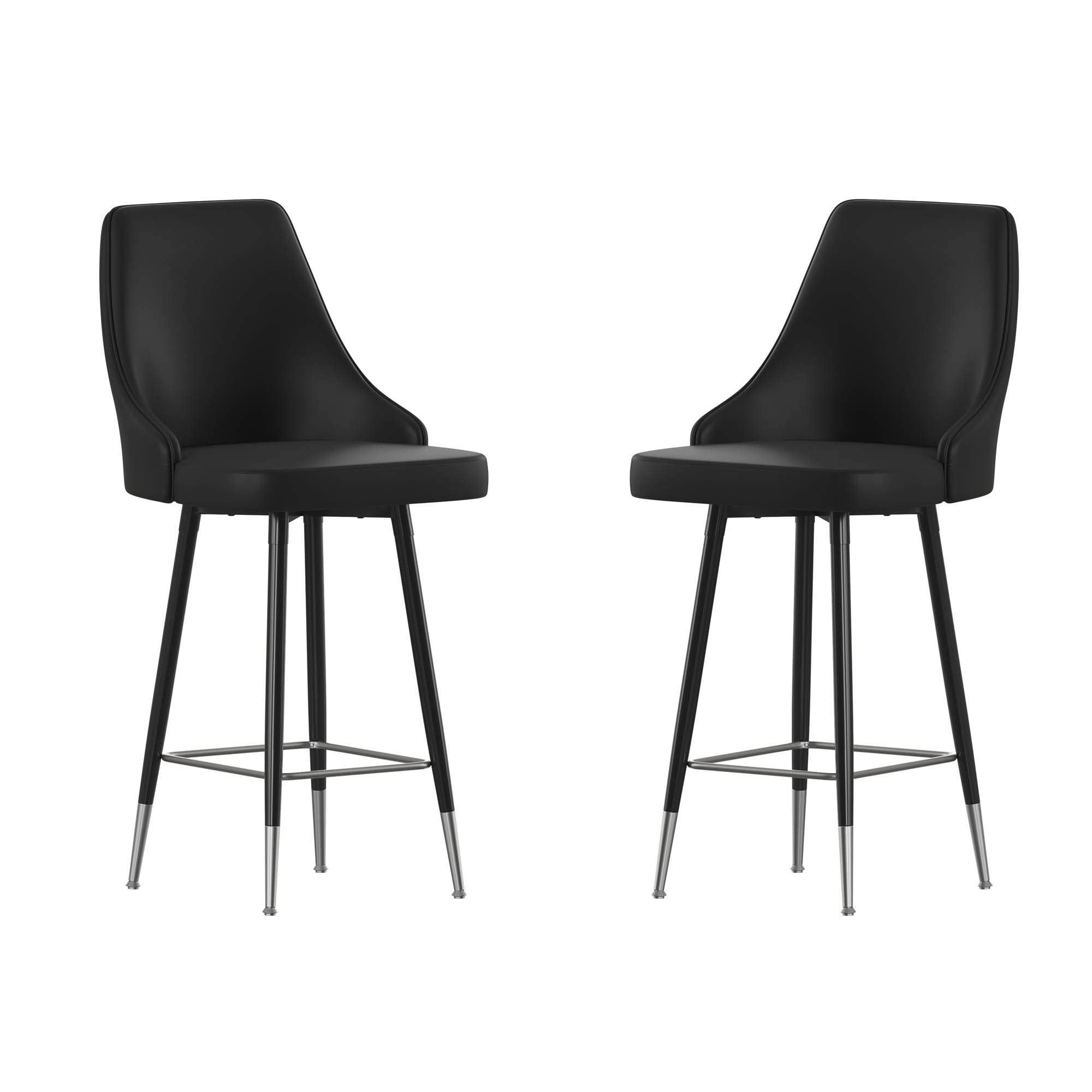 Flash Furniture Shelly Set of 2 Commercial Counter Height Bar Stools