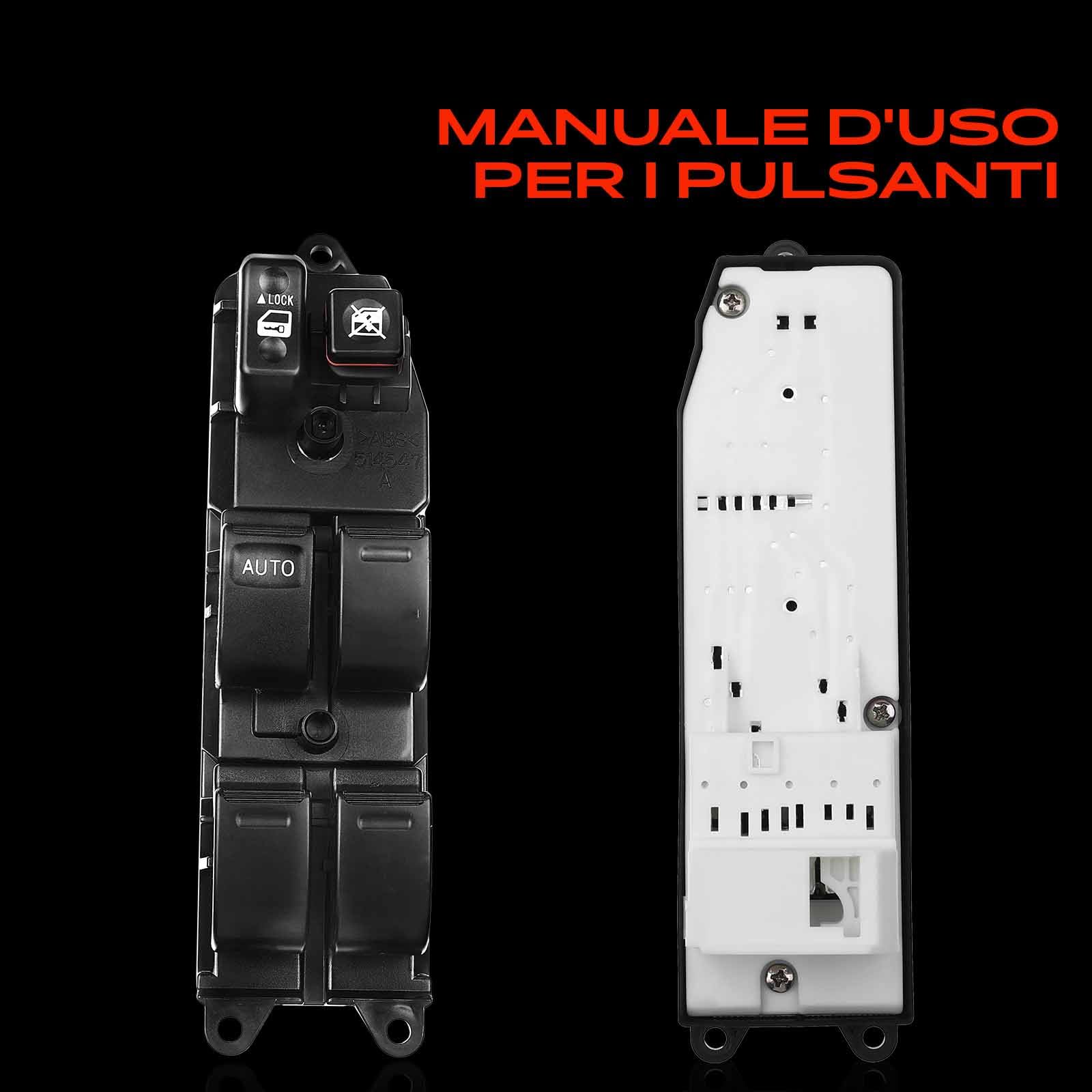 Interruttore alzacristalli anteriore sinistro per 4 II A2 Sienna GSL2, MCL2 Sienna L2 1.8L-3.5L 2000-2010 84820-12480