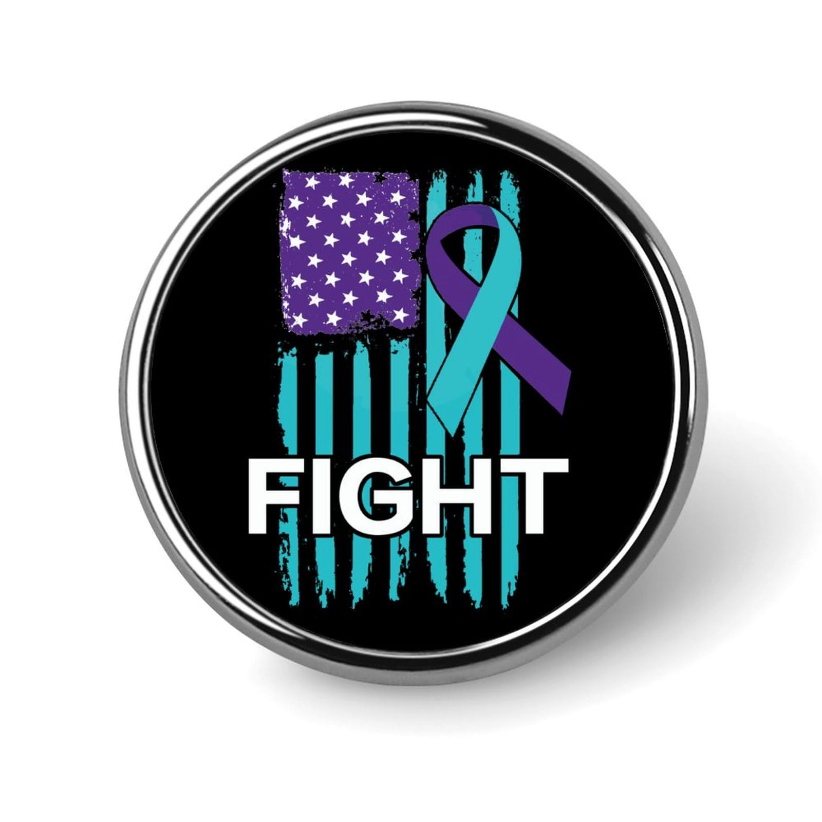 Suicide Prevention Awareness Pins Round Buttons Brooches Enamel Lapel Pin Party Supplies Decor Badges for Hats Clothes Bags