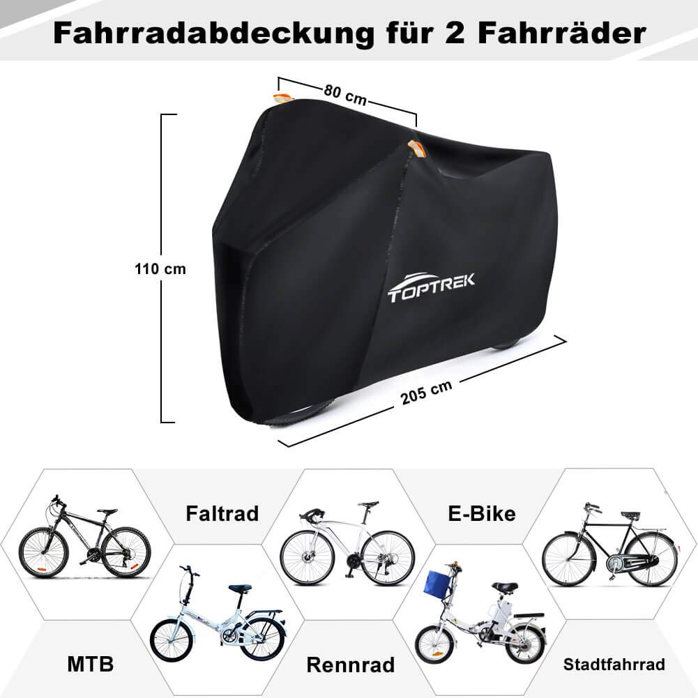 Copribici Impermeabile Per Esterno - Telo 210D Oxford Con Foro Per Lucchetto, 200x110 Cm - Foto 4