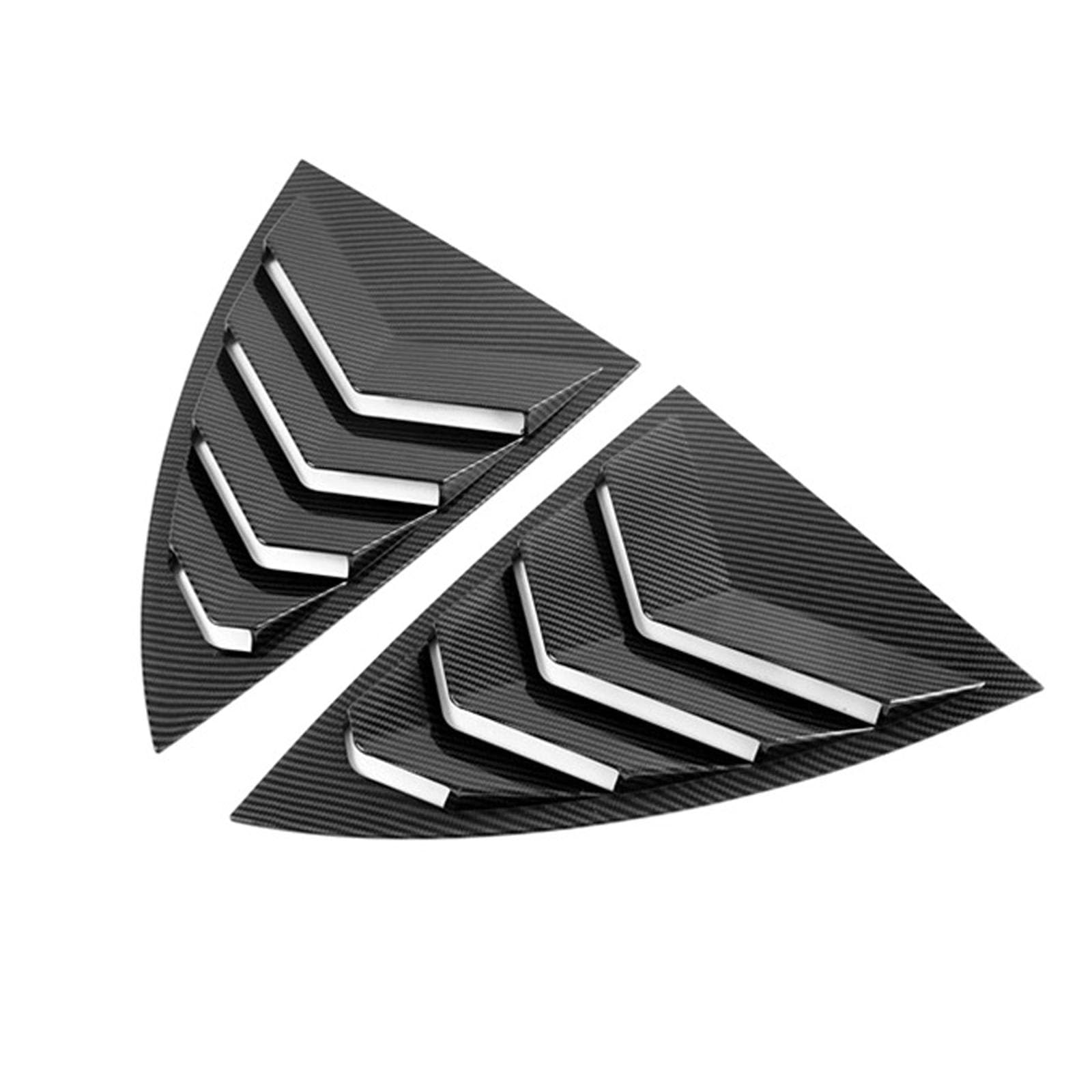 2 sztuki do Tesla Model Y, tylne okiennice samochodowe, żaluzje boczne, osłony, wykończenia, akcesoria zewnętrzne ABS, B Carbon Fiber Look