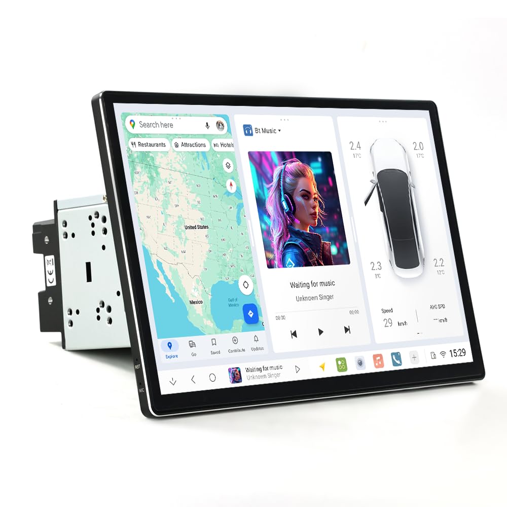 Amazon.com: MekedeTech 13'' DUDU7 Android Radio Rotatable 2 Din
