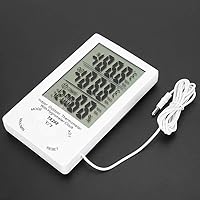 Vista 9 de Higrómetro digital Termómetro interior,Higrómetro con sonda,Medidor electrónico de humedad de temperatura termómetro higrómetro con sonda