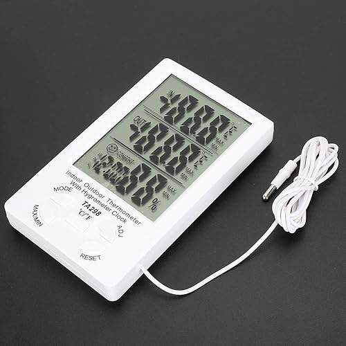 Miniatura 9 de Higrómetro digital Termómetro interior,Higrómetro con sonda,Medidor electrónico de humedad de temperatura termómetro higrómetro con sonda para