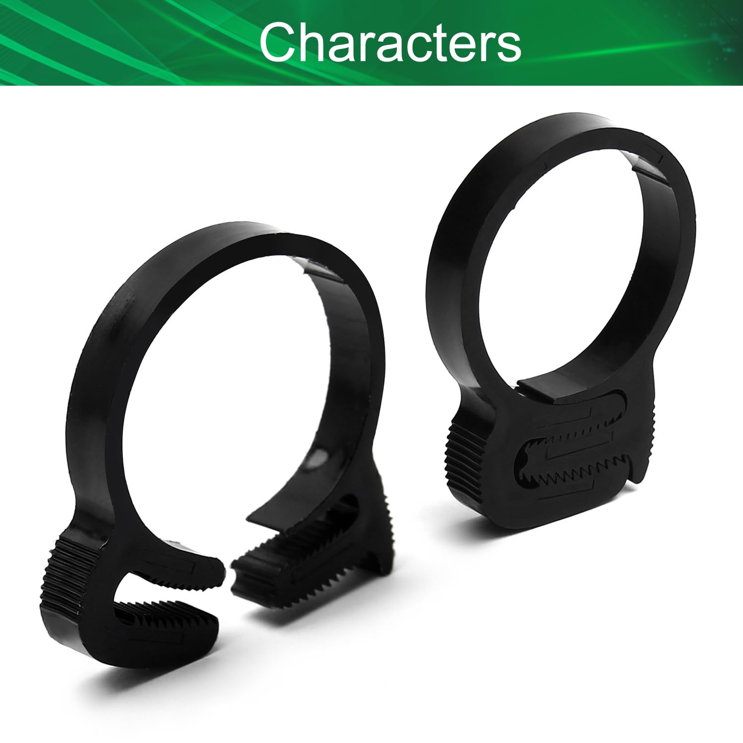 Yinpecly Gripping Hose Clamps 33.5-35.5mm Adjustable Nylon Plastic Heavy Duty Speedy Double Snap Grip for Plumbing,Automotive and Mechanical Application Black Tone 8PCS, Pipe Clamps - Canada