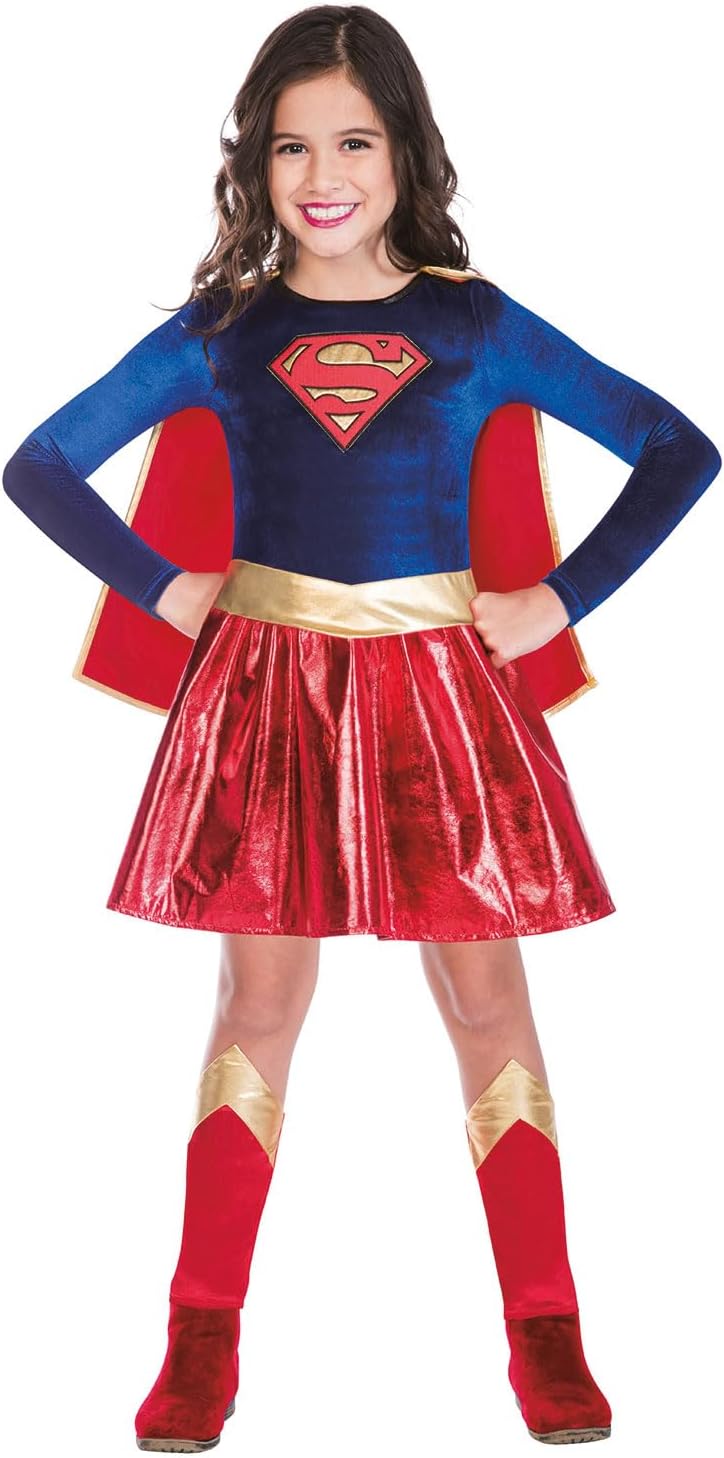 amscan Childs Super Girl Fancy Dress Official DC Comics Superhero Costume Outfit