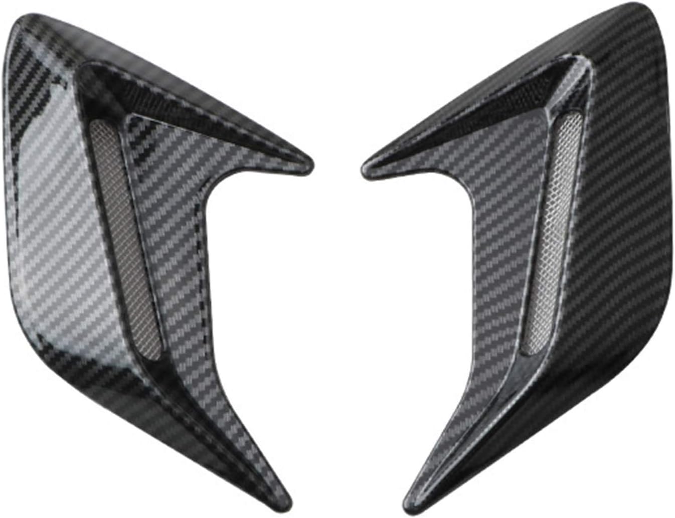 Hood Scoops 2 Pcs Car Air Flow Intake Scoop Universal Car Decorative, Turbo Bonnet Vent Cover Rigid Plastics Flow Intake DIY Stickers