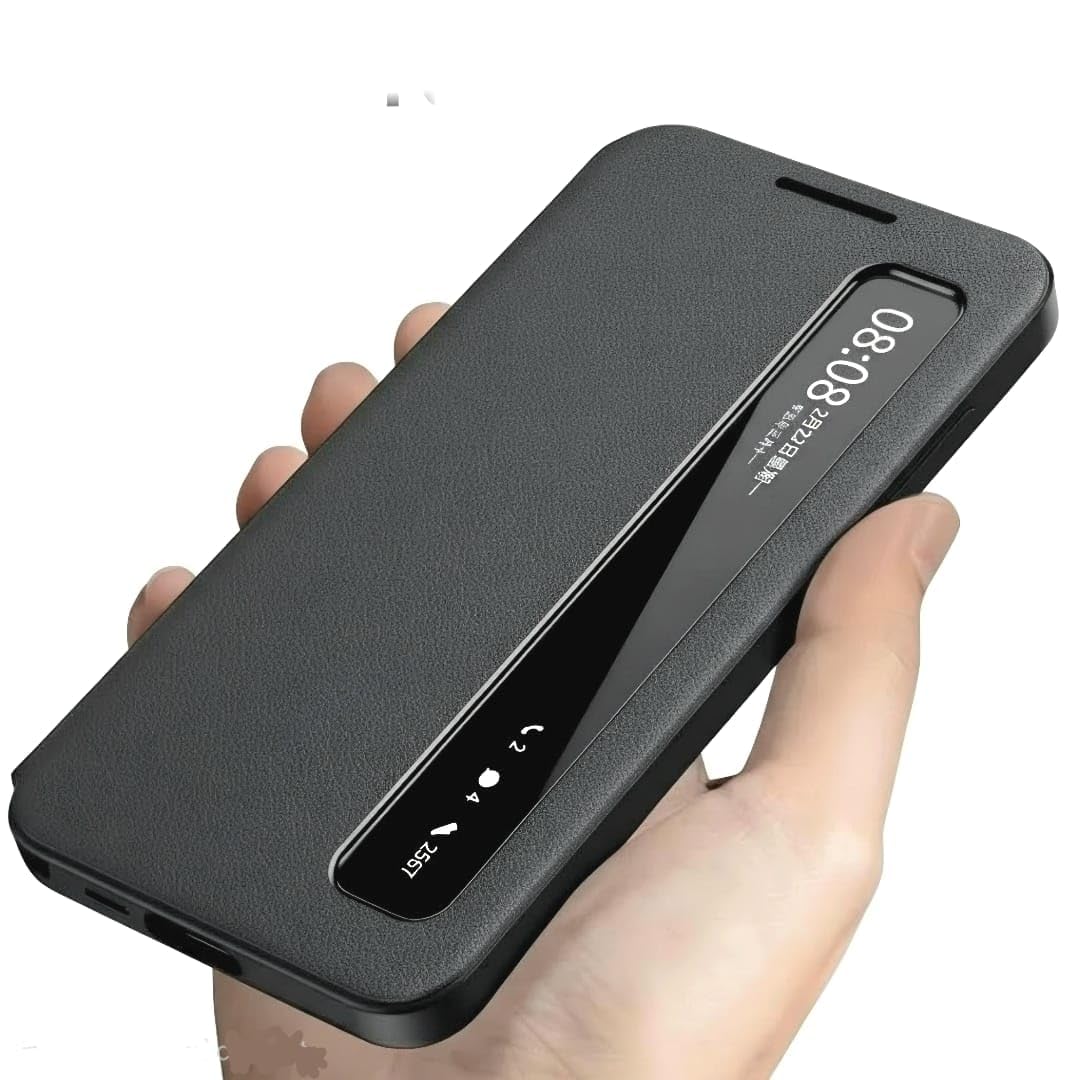 Galaxy S23 Ultra 5G Series Intelligent View Side Window Flip Case Compatible with Smart Window Display Case (Black, Samsung Galaxy S23 Ultra 5G)-image-36
