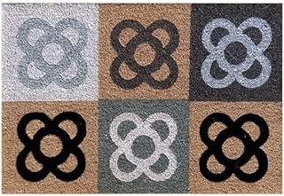 DAMDAM GO Felpudo Fibra de Coco 70x40cm Antideslizantes - Alfombras Originales para la Entrada a Casa, Pasillos, Puertas d...