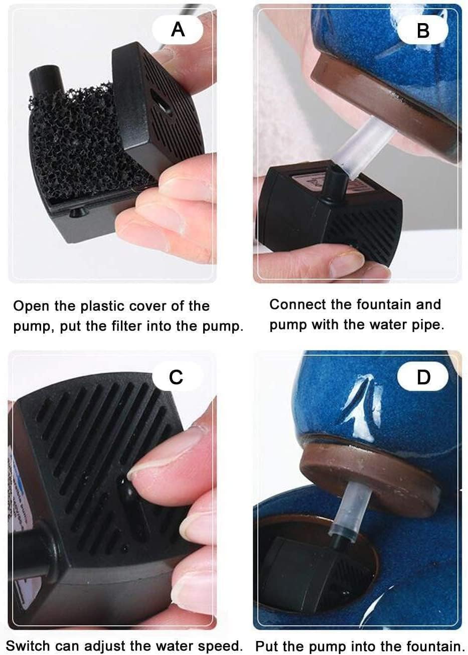 Fountain Automatic Cat Water Fountain with Filter,Ceramic Pet Drinking Fountain for Cats and Dogs Pet Water Dispenser Silent NonSlip Pet Water Dispenser (Color : Blue)