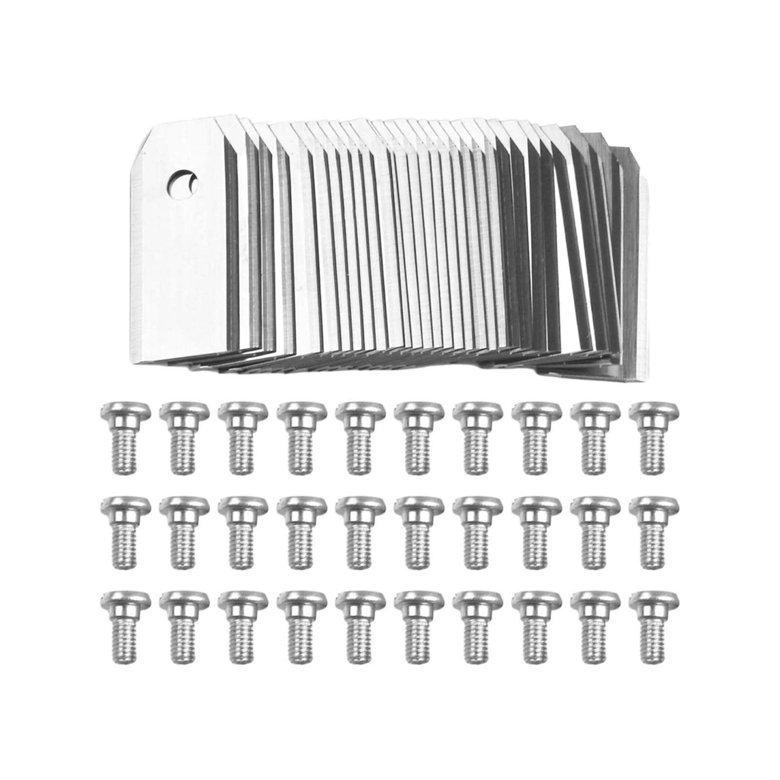 Ersatz-Rasenmähermesser, Edelstahl-Rasentrimmerklingen, 43 Mm Länge, Roboter-Rasenmäher, Garten-Elektrowerkzeug-Zubehör(18pcs Sliver)