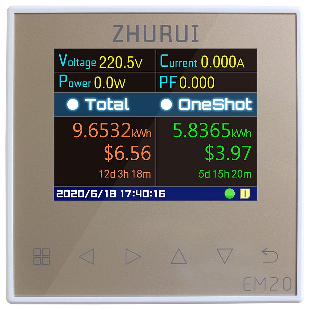 Miernik energii EM20/monitorowanie energii elektrycznej w całym domu /40/60/80/120A/ miernik zużycia energii elektrycznej/23 jednostki walutowe (EM20)