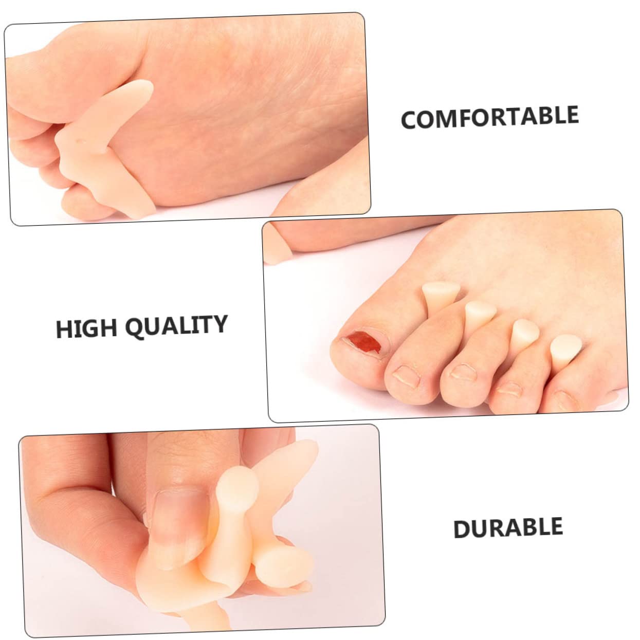 10pcs Silicone Toe Separators for Hallux Comfortable Foot Correctors Toe Stretchers Gel Spacers to and Comfort