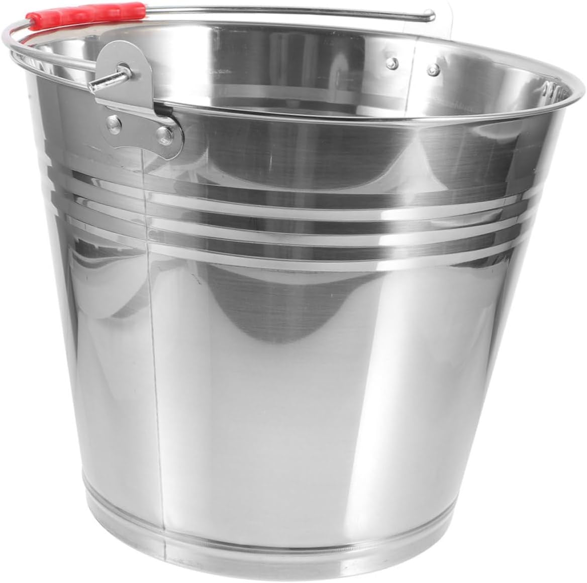 Hemoton Stainless Steel Horse Feeding Bucket for Foal Livestock Waterer Farm Cleaning