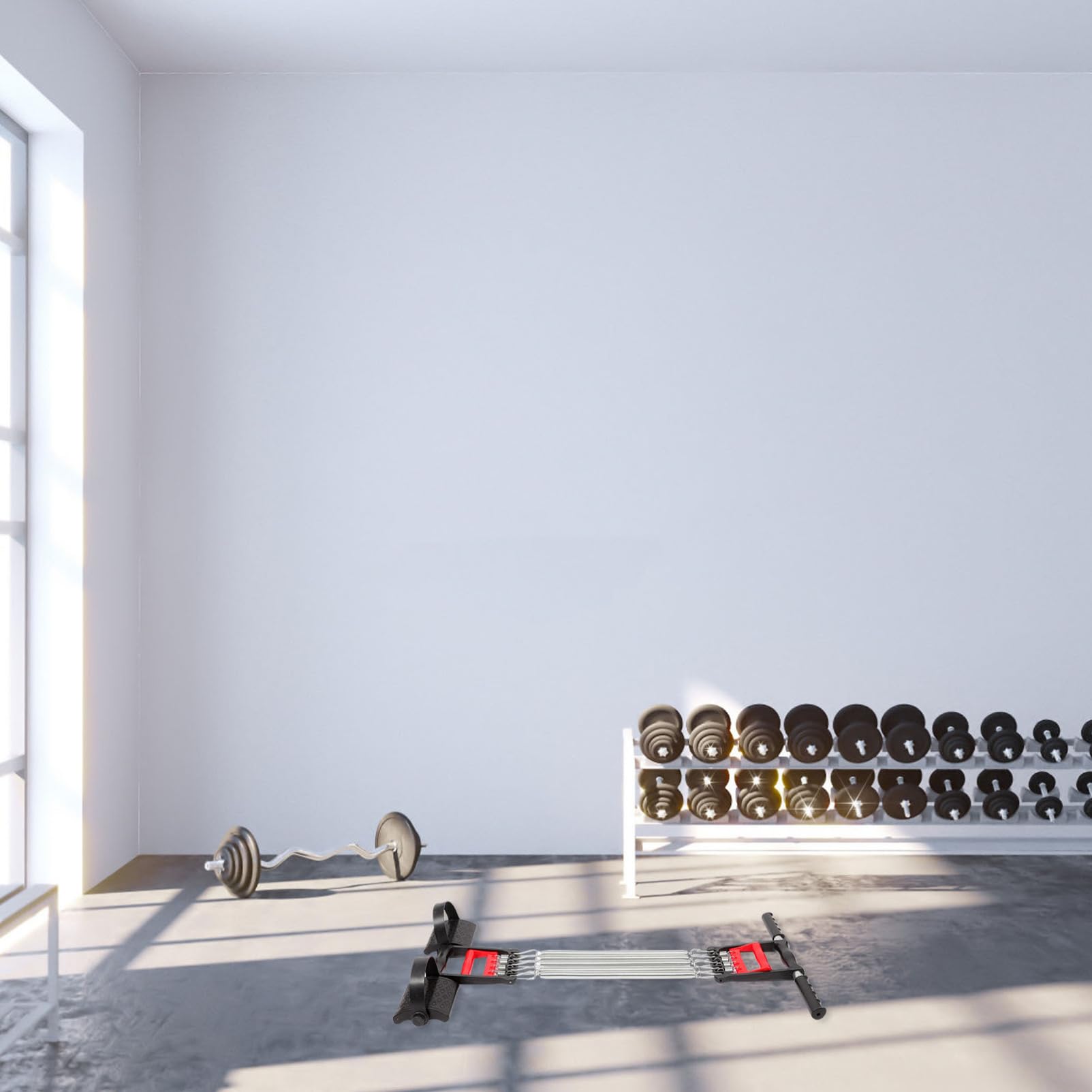Extensor De Pecho De Acero Resorte para Ejercicio Accesorio De Fitness Portátil Entrenamiento Musculación para Hombres Resistencia Ajustable Compacto para Gimnasio Entrenamientos