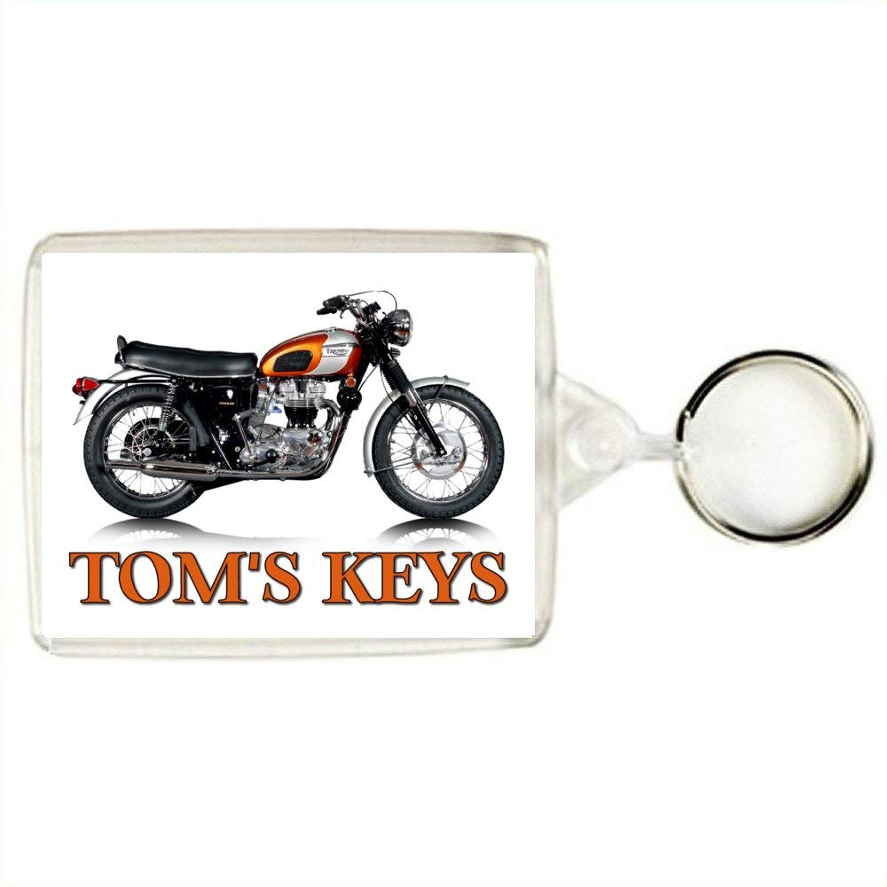 Key Expressions Personalised Classic Motorcycle Keyring/Bag Tag for TRIUMPH BONNEVILLE T120 Enthusiasts
