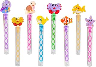 24 Packs Mini Bulk Ocean Theme Bubble Wands for School Beach Pool Theme Summer Party Supplies