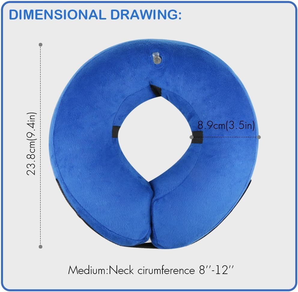 Dog Cone Collar Soft Protective Inflatable Cone Collar for Dogs and Cats, Soft