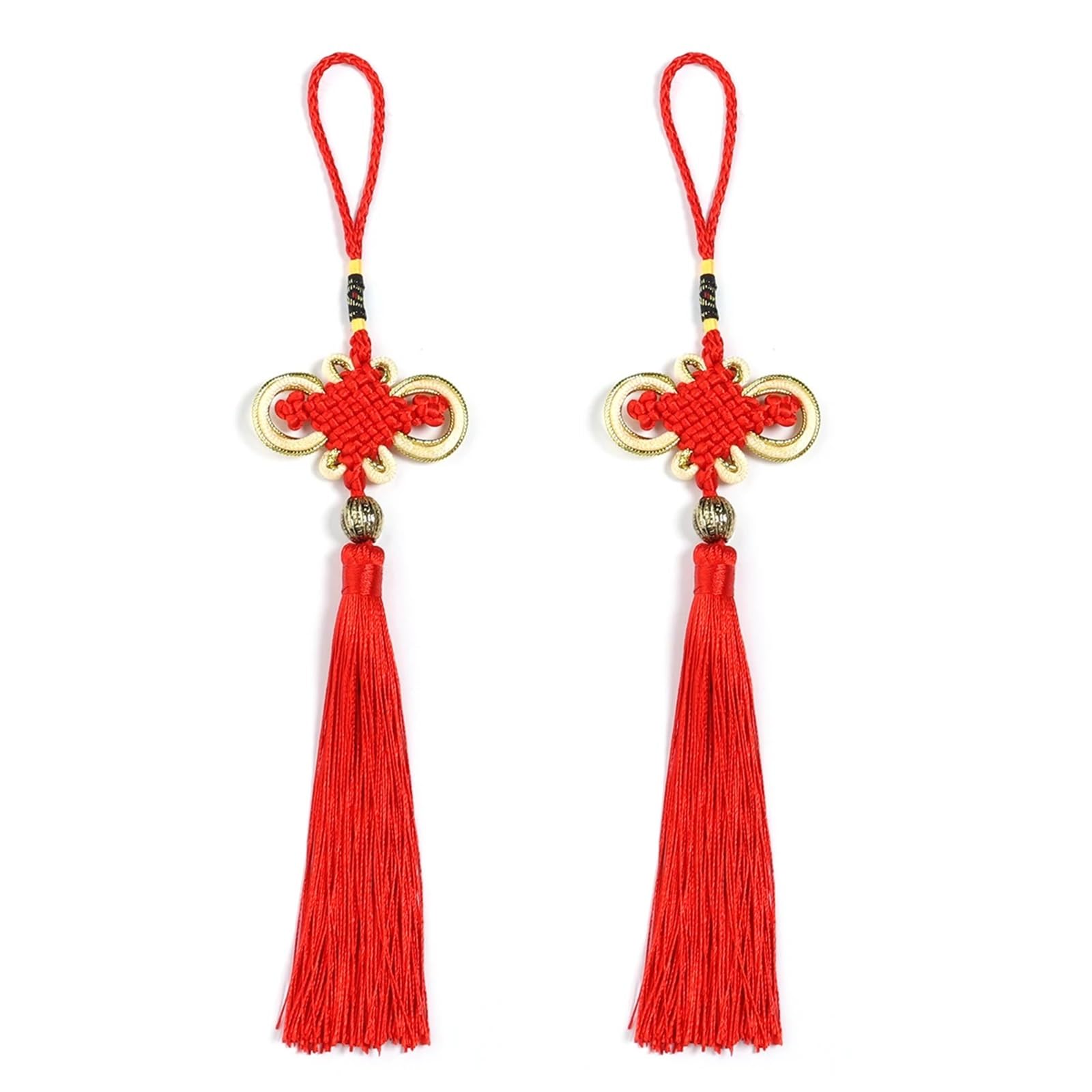 Silk Tassel Craft Decor, Silk Tassel Fringe Pendant 2pcs(Color 2)