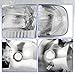 DWVO Headlight Assembly Compatible with 1997-2003 Ford F-150/1997-2002 Ford Expedition Chrome Housing Clear Reflector