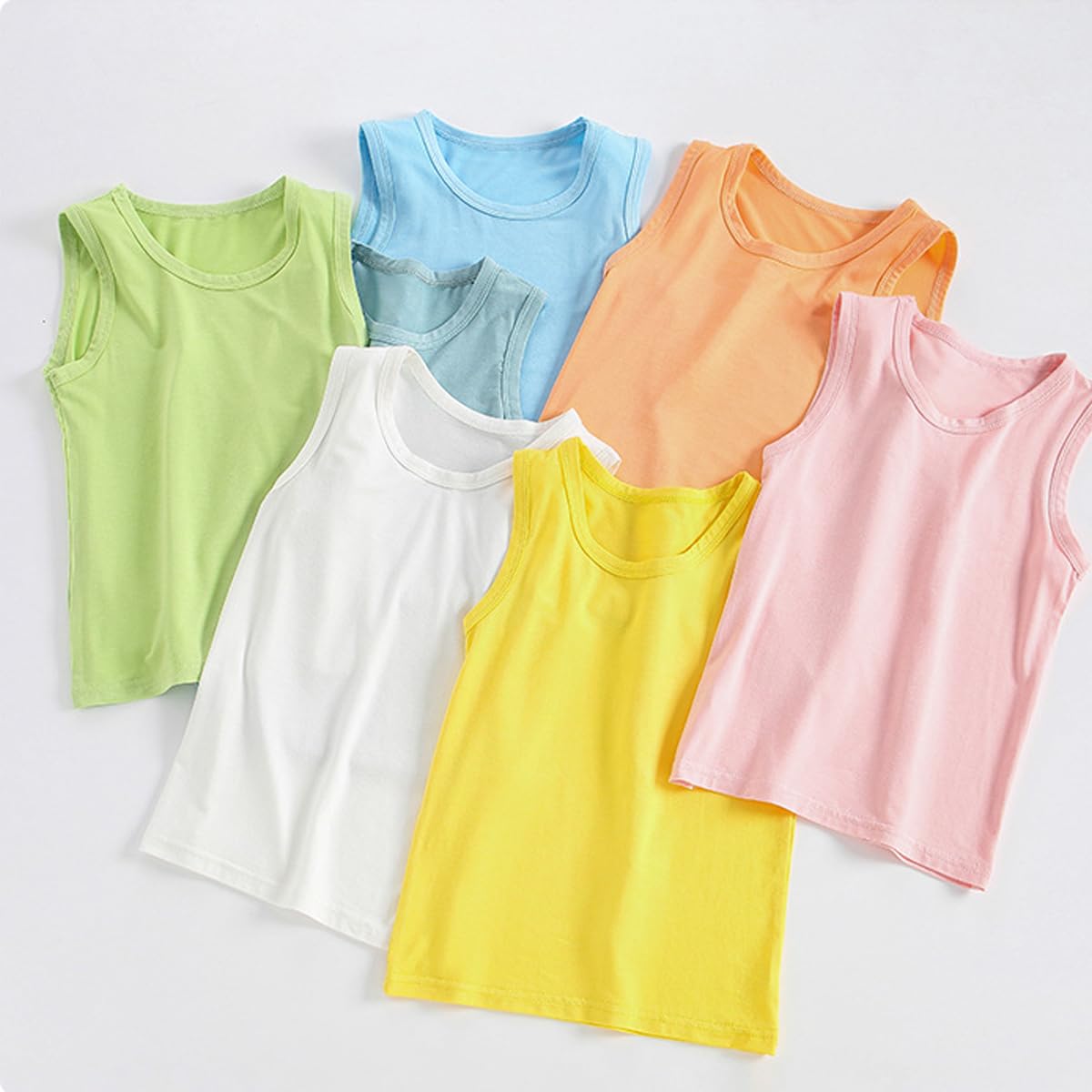Paquete de 5 Chalecos Tipo Camisola para niñas, Camisetas Interiores Suaves sin Mangas para niños, Camisetas sin Mangas Lisas, Ropa de Baile de Gimnasia de Ballet con Espalda Cruzada