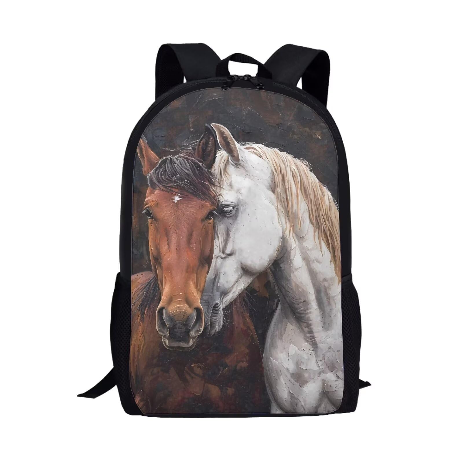 xixirimido Mochila escolar para niños y niñas, mochila de hombro, Horse Love, talla única, Mochila informal