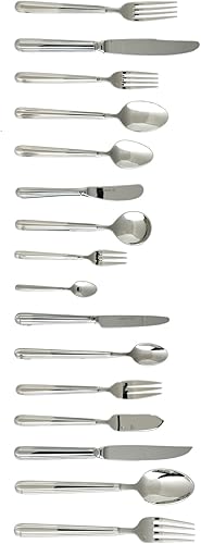 Miniatura 3 de Fortessa Metropolitan 1810 cubiertos de acero inoxidable mango sólido cuchillo mantequilla cuchillo juego de 12