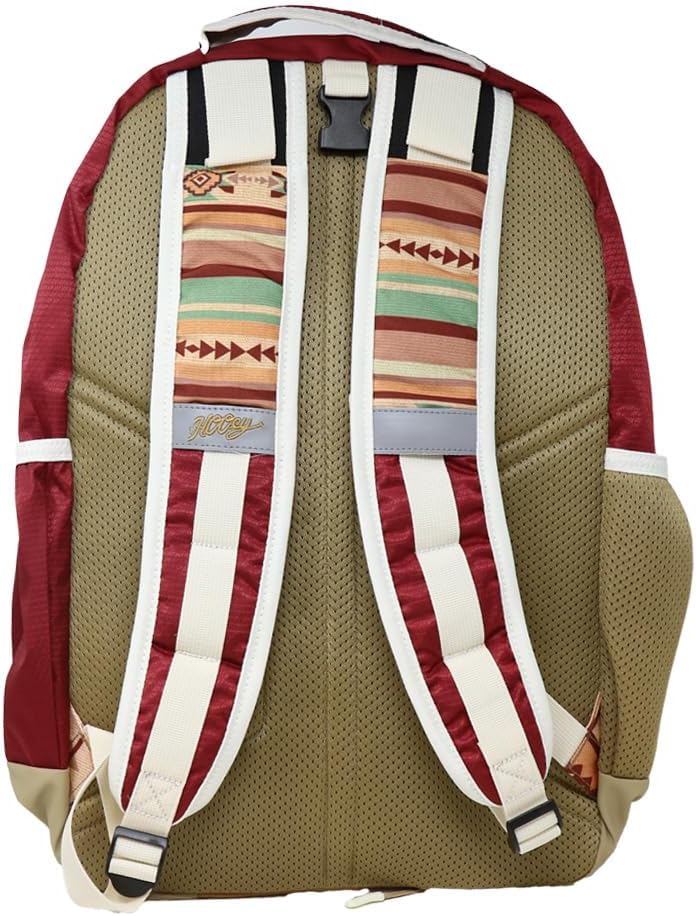 HOOEY Ox 40L Backpack - Extra Large Travel Backpack with Laptop Compartment - Rugged Gear bag for Work, Gym, & Outdoor Adventures - Unisex (Burgundy/Tan)
