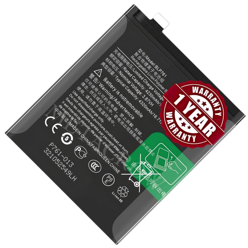 Image of Original BLP761 Battery Compatible for OnePlus 8 (IN2010, IN2013, IN2017, IN2019) - (4320mAh) - 1 Year Warranty JK10