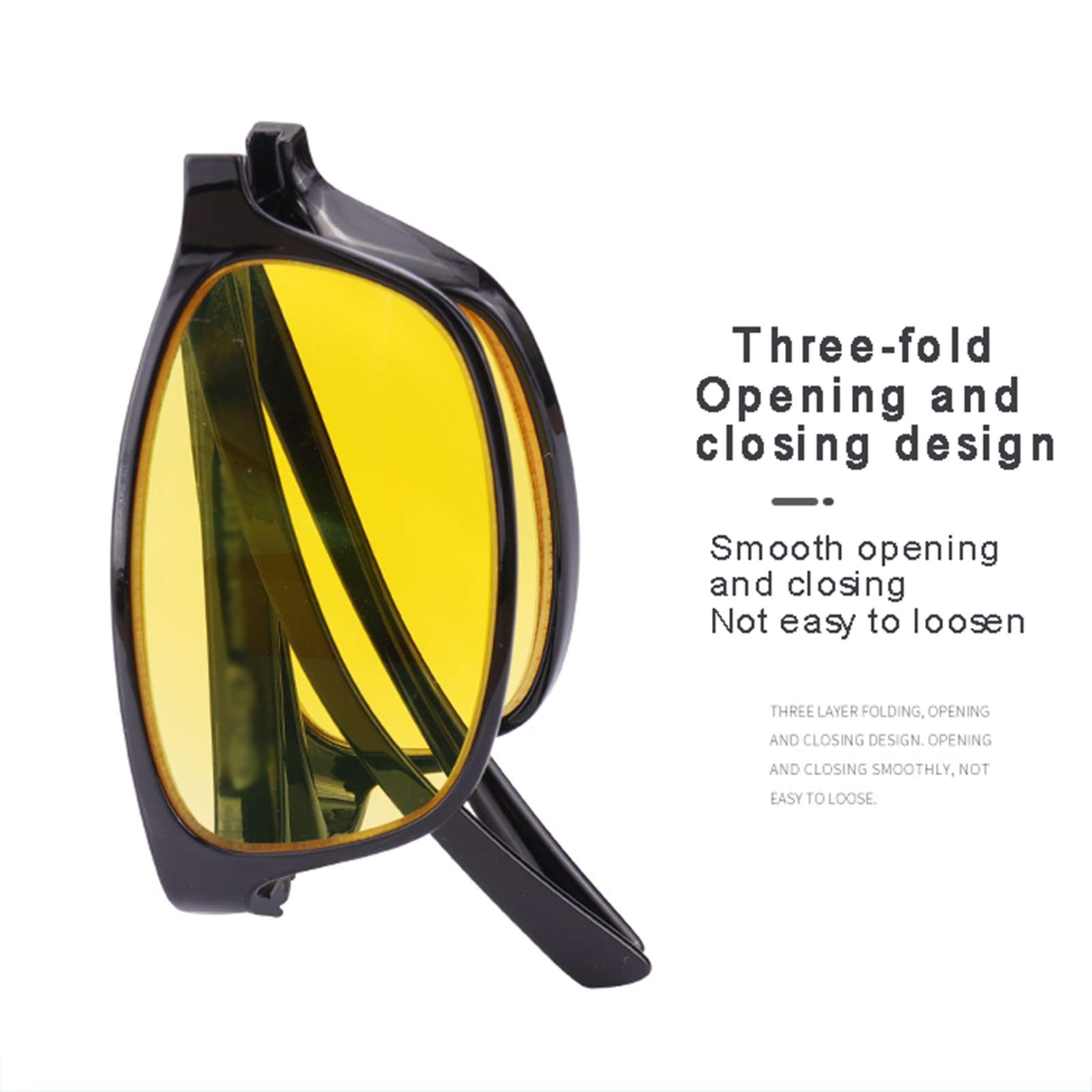 Eye-Pocket Faltbare Lesebrille Mit Mini Etui | Stilvolles Klappbares Design Für Herren Und Damen HD Anti-Blaulicht-Augenschutz,Anti-Blaue Lesebrille,+2.5