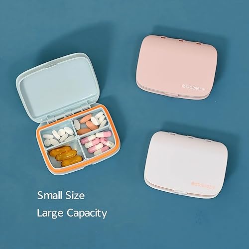 Miniatura 3 de Pastillero delgado  Organizador de pastillas portátil con compartimentos extraíbles  Pastillero a prueba de fugas para medicación diaria