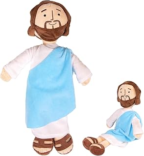 Jesus Plush Doll My Friend Christian Toys Mother Mary Holding Baby Stuffed Jesus Gift 13 Inches Christ Religious Savior Figure Toys Christmas Ornaments for Boys Girls