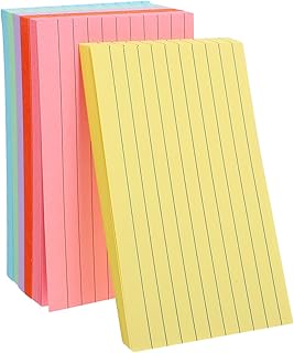 STOBOK 300 Piezas Computadora Portátil Tarjetas Flash Titular De Tarjetas De Índice Tarjetas De Registro Regladas Tarjetas De Nota Cuaderno De Notas Tarjetas Coloridas Papel