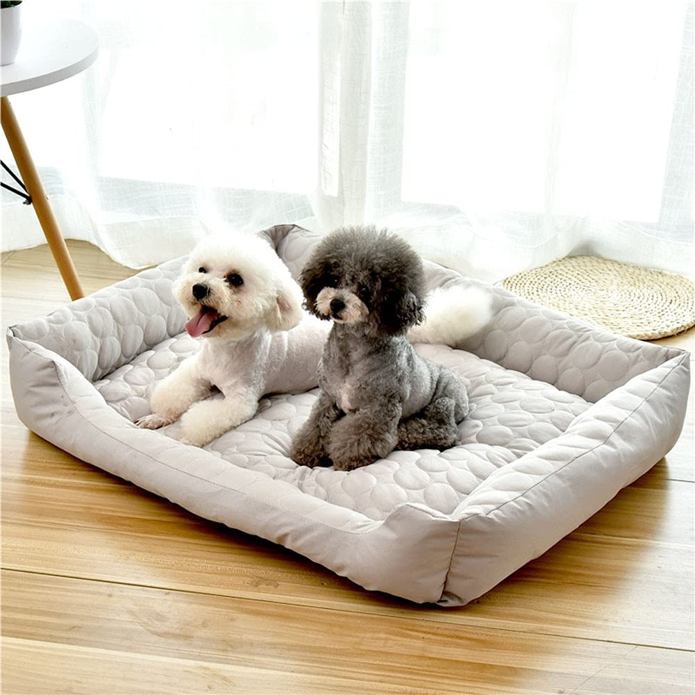 Rinfrescante Cuccia Cane - Rinfrescante Cuccia Gatto - Cuccia Per Cane Da Interno - Tappetino Refrigerante Per Cani - Lettino Rinfrescante Per Cani Atossico In Estate(Size:90cm,Color:Marrone)